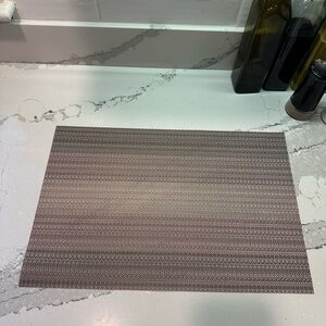 PLACEMATS- cream/brown/neutral color, easy to wipe clean, rectangular
